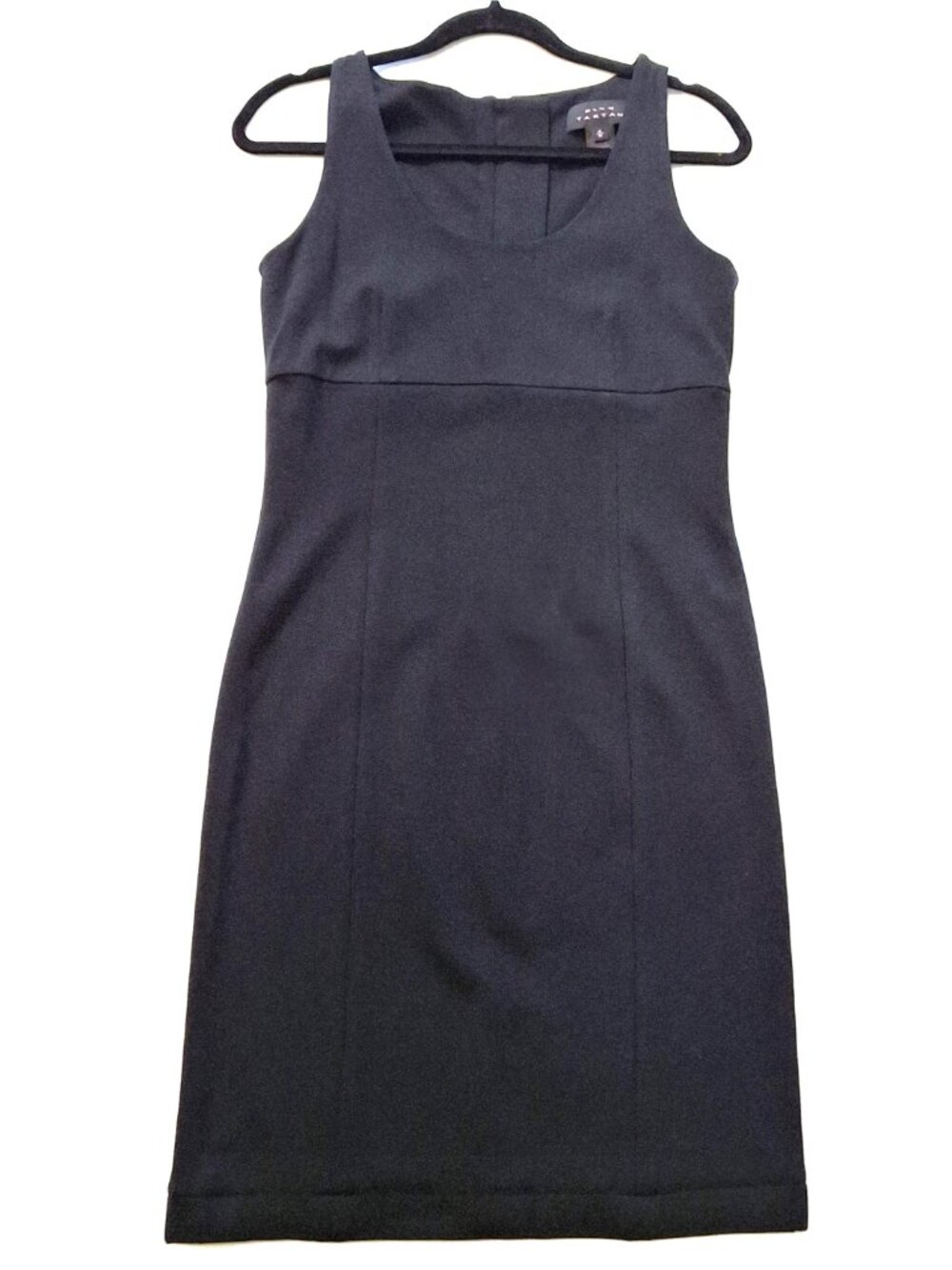 Pink Tartan Empire Princess Sheath Pencil Dress Size M Back Chrome Zipper Ponte